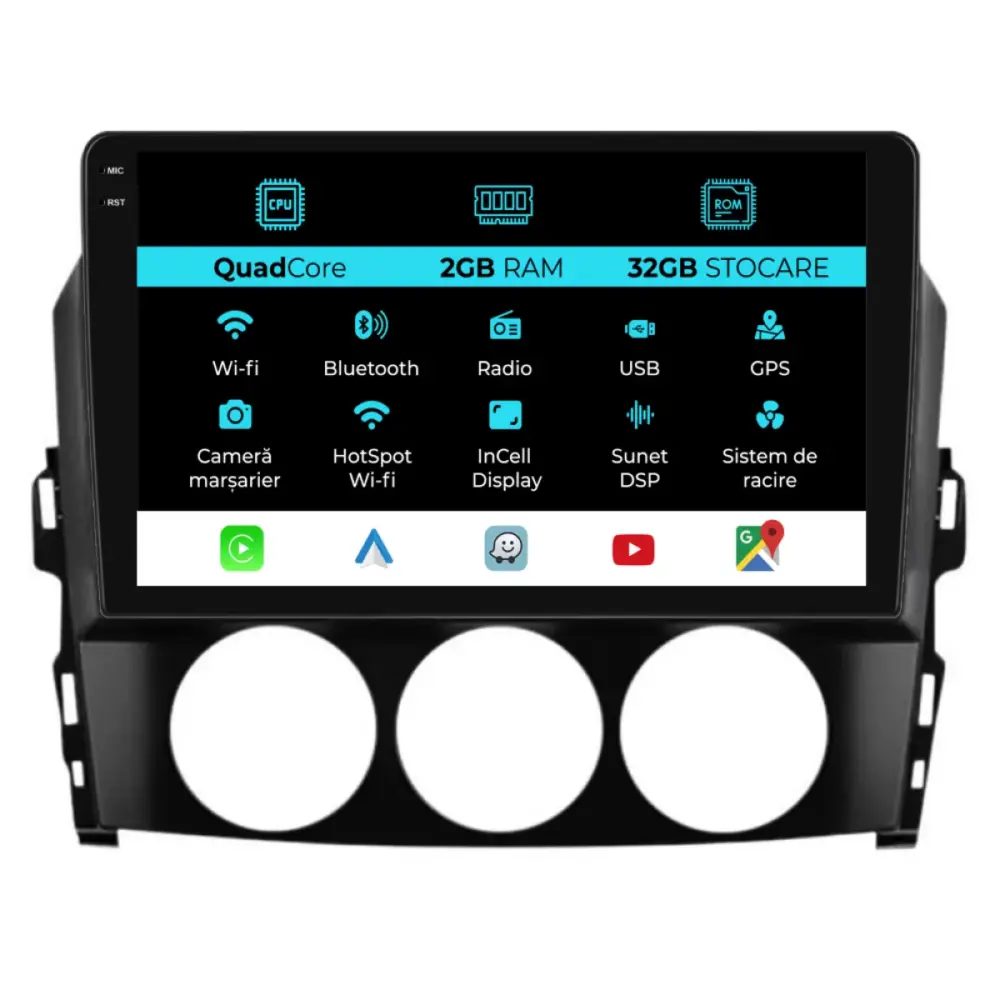 Navigazione Dedicata 9 Pollici Android Auto Carplay per Mazda Mx-5 2005-2015