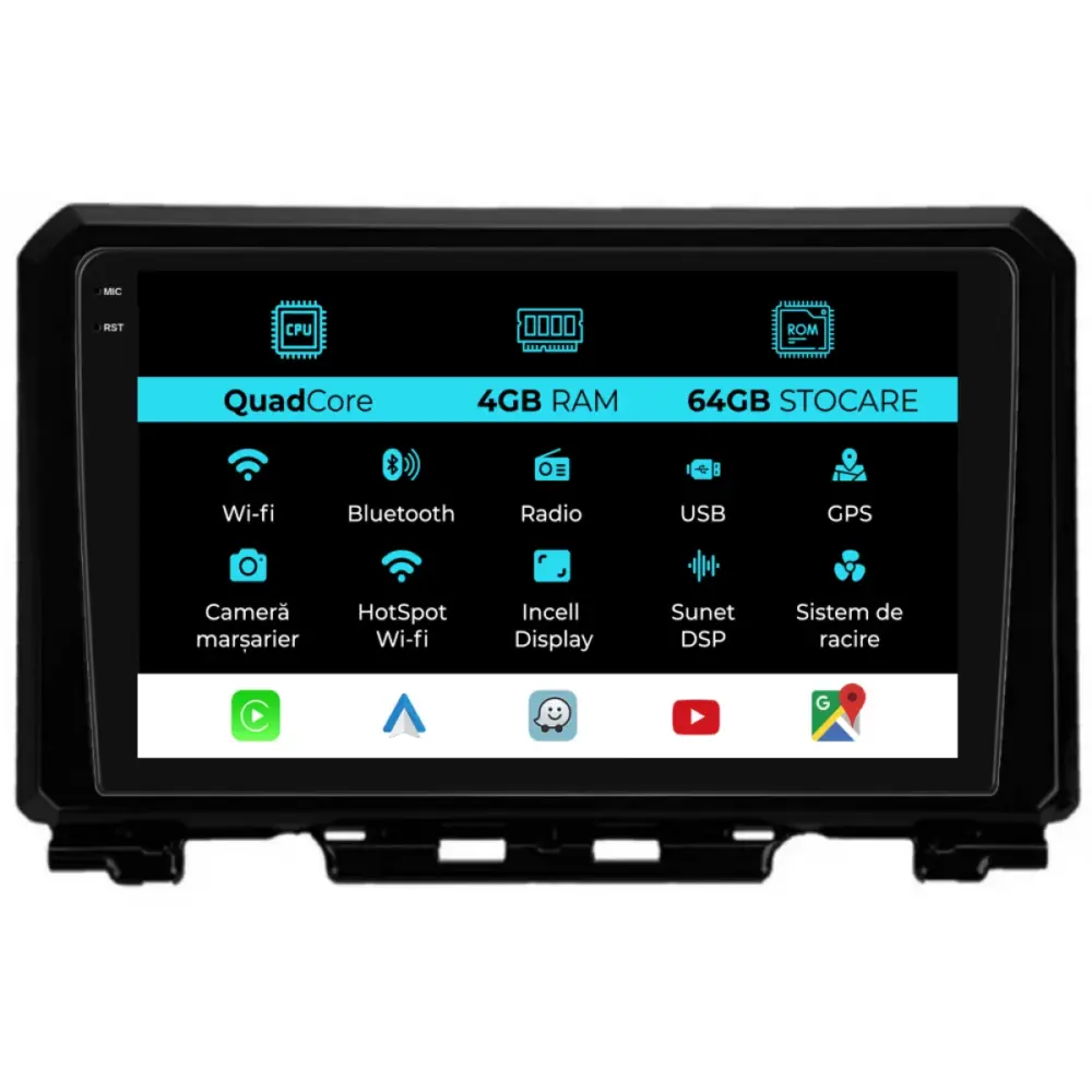 Navigazione Dedicata 9 Pollici Quadcore Android Auto Carplay per Suzuki Jimny