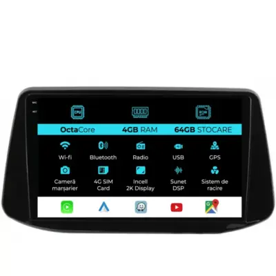 Navigazione Dedicata Android Auto Carplay per Hyundai I30 2017-2024