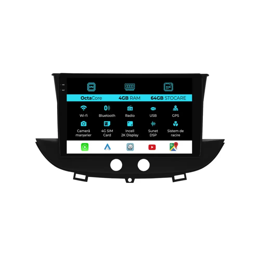 Navigazione Dedicata Android Auto Carplay per Opel Crossland X 2017-2021