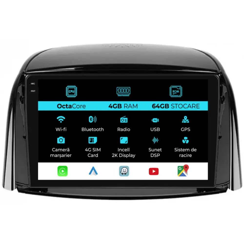 Navigazione Dedicata Android Auto Carplay per Renault Koleos 2008-2016