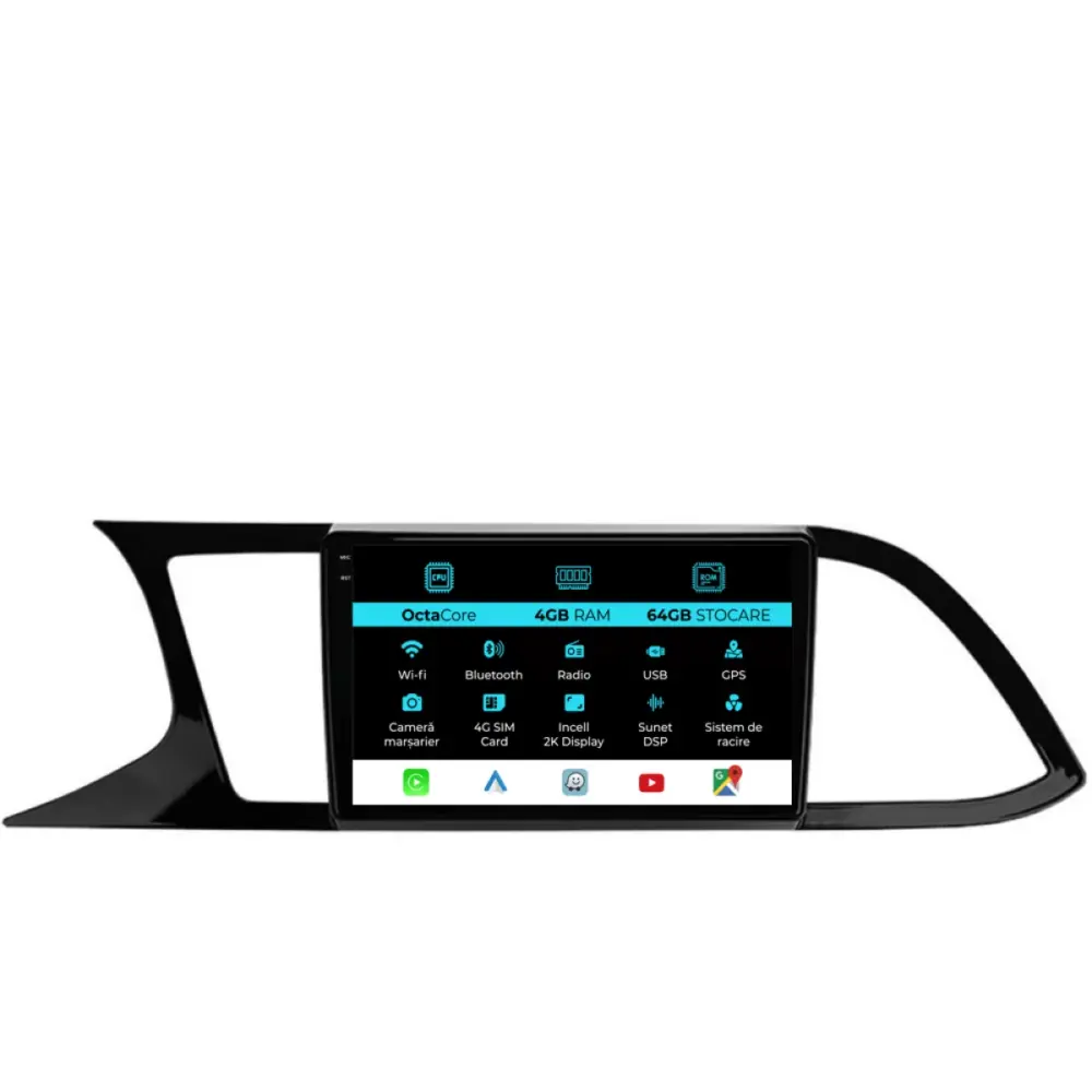 Navigazione Dedicata Android Auto Carplay per Seat Leon 2013-2020 2K 4gb 64gb