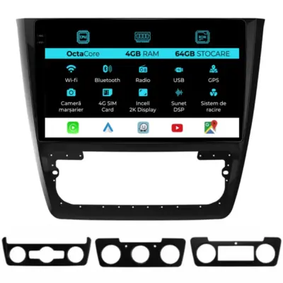 Navigazione Dedicata Android Auto Carplay per Skoda Yeti 2009-2012 2K