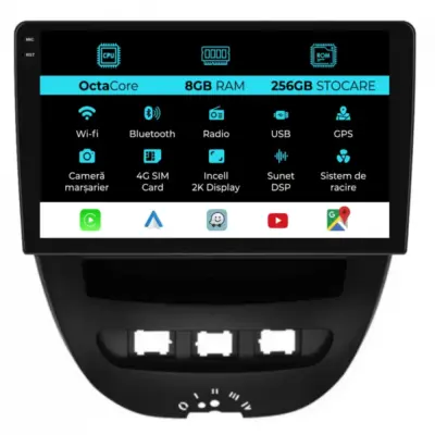 Navigazione Dedicata Android Auto Carplay per Toyota Aygo 2005-2014