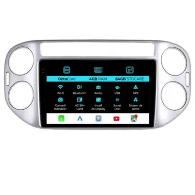 Navigazione Dedicata Android Auto Carplay per Volkswagen Tiguan 2K 2007-2015