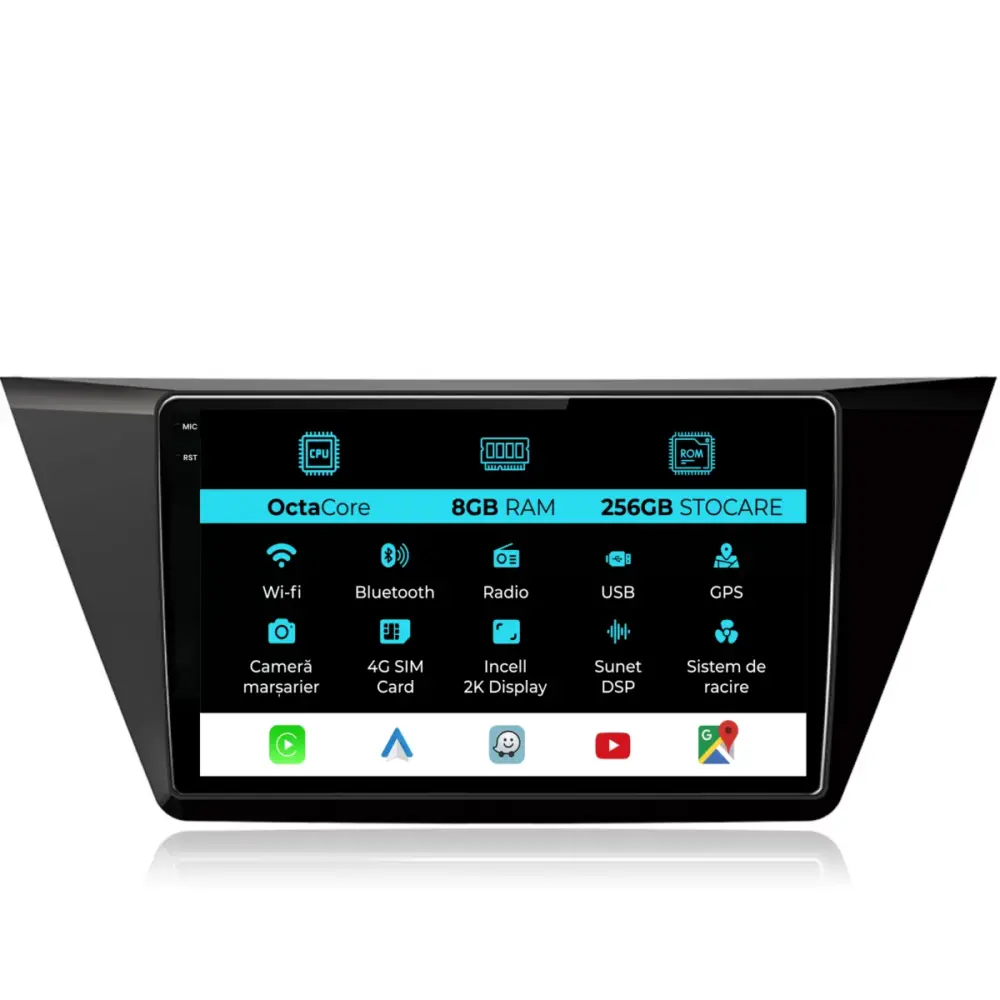 Navigazione Dedicata Android Auto Carplay per Volkswagen Touran 2015-2020