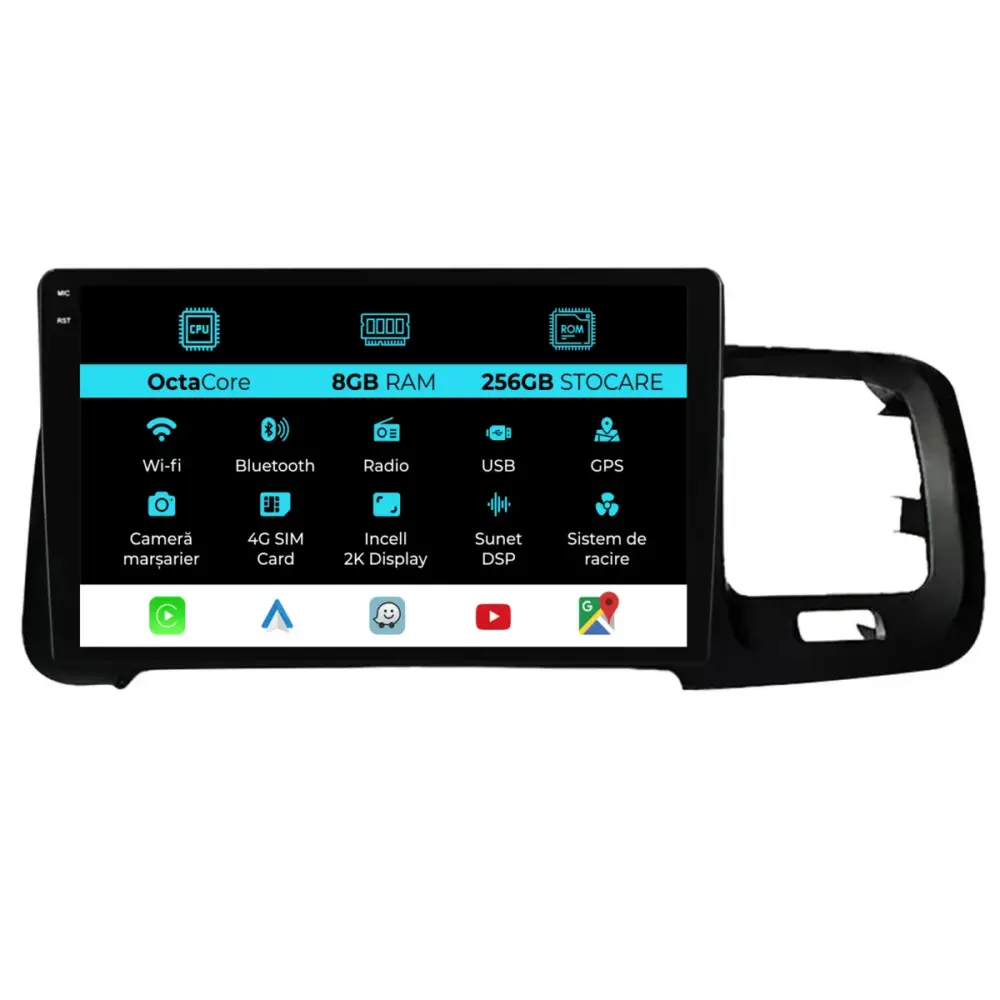 Navigazione Dedicata Android Auto Carplay per Volvo S60 2004-2010