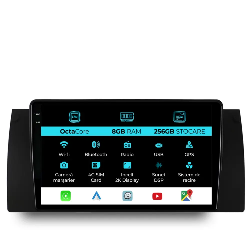 Navigazione Dedicata con Android Auto e Carplay per BMW X5 E53 1999-2005