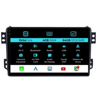 Navigazione Dedicata con Android Auto e Carplay per Opel Agila 2000-2014