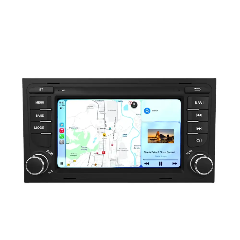 Navigazione Dedicata Quadcore 7 Pollici Android Auto Carplay per Audi A4 B6 B7