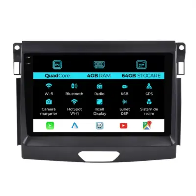 Navigazione Dedicata Quadcore 9 Pollici Android Auto Carplay per Ford Ranger
