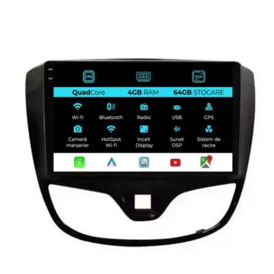 Navigazione Touch Screen 9 Pollici Quadcore 4gb Opel Karl 2015-2019
