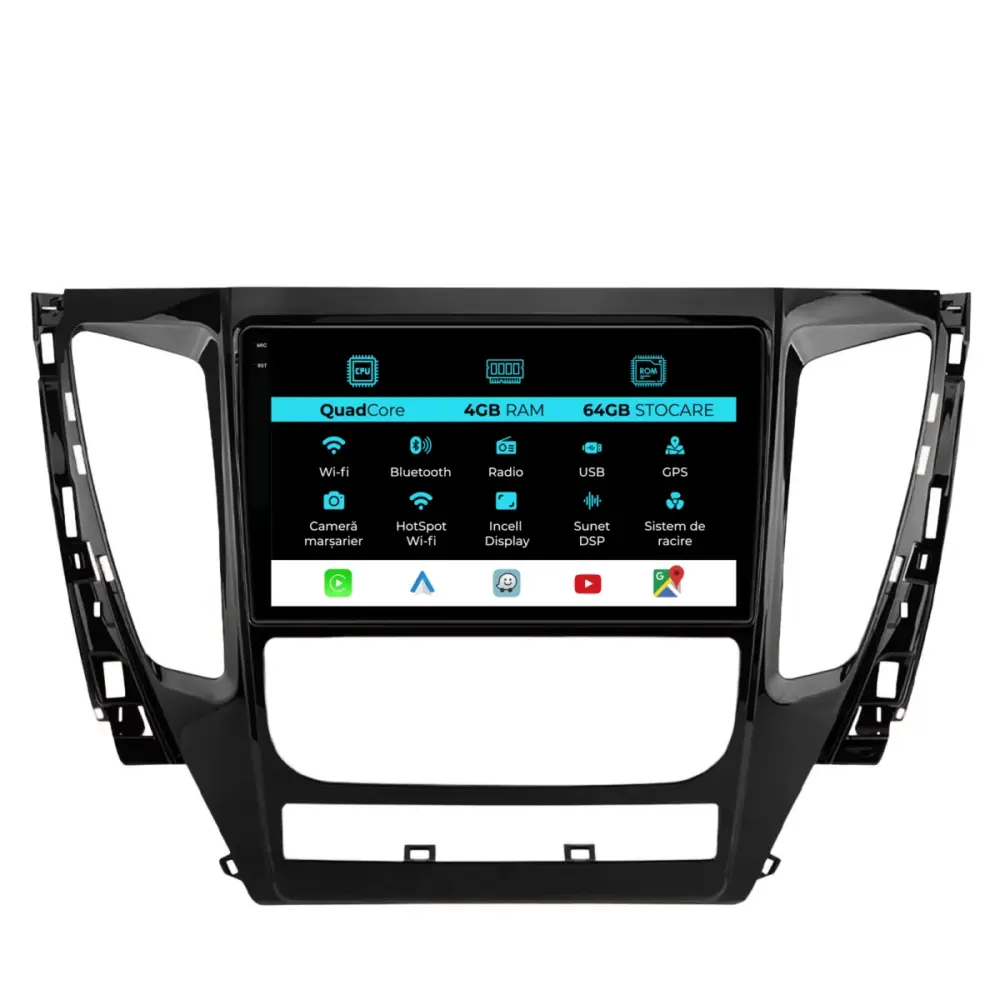 Navigazione Touch Screen 9 Pollici Quadcore 4gb Ram 64gb Storage per Mitsubishi