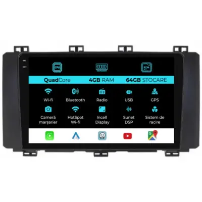 Navigazione Touchscreen 9 Pollici Quadcore 4gb Ram 64gb Seat Ateca 2016-2021