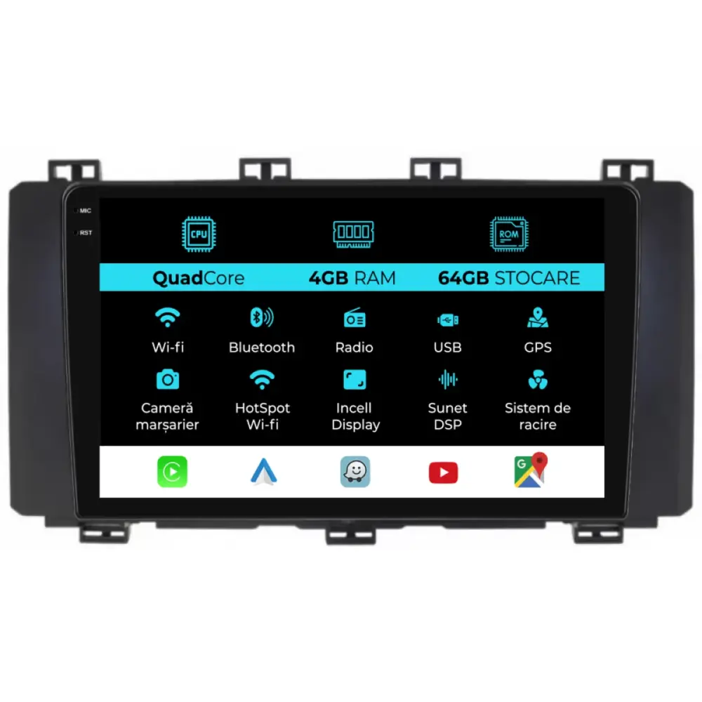 Navigazione Touchscreen 9 Pollici Quadcore 4gb Ram 64gb Seat Ateca 2016-2021