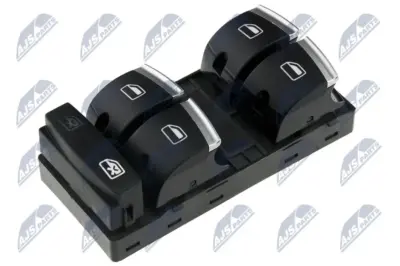 NTY Interruttore di Controllo Vetro per Audi A3 2003-, A6 2004-, Q7 2006