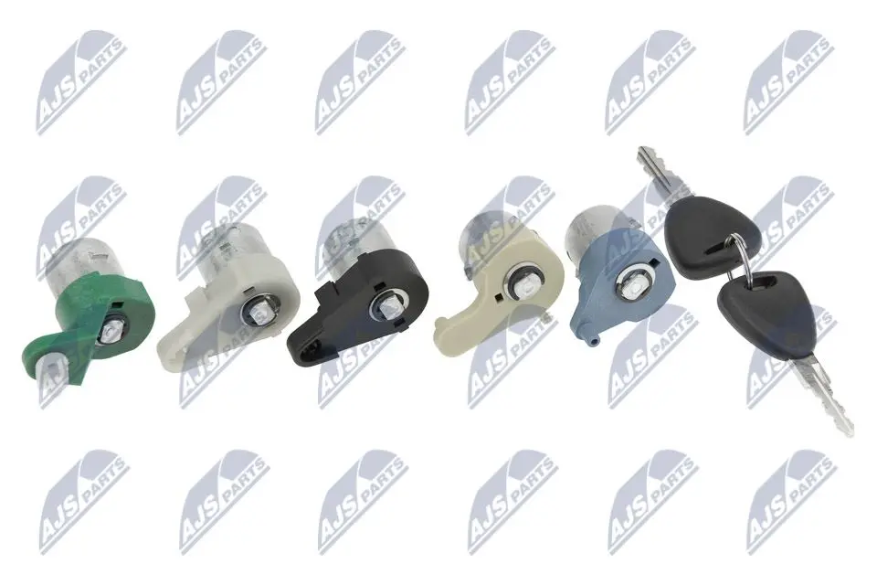 NTY Set Serratura Lucchetto per Renault Kangoo 1997+ con 5 Cilindri e 2 Chiavi