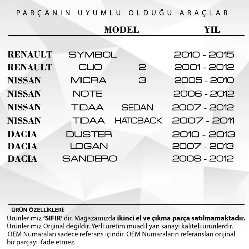 Olio Motore per Renault Symbol, Clio, Nissan Micra3, Dacia Duster