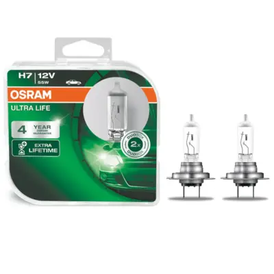 Osram H7 Ultra Life Halogen 12V 55W Extra Lunga Durata Long 2 Pezzi Universale