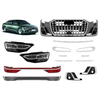 Pacchetto Tuning Paraurti Sportivo con Elementi Cromati per Audi A8 D5 2017-2022