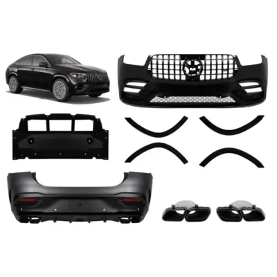 Pacchetto Tuning Paraurti Sportivo con Griglia Nera e Scarichi per Mercedes GLE