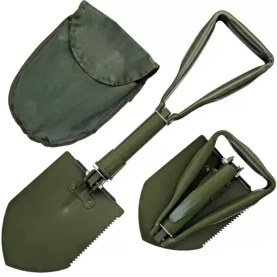 Pala Pieghevole Survival Verde Oliva con Borsa Universale