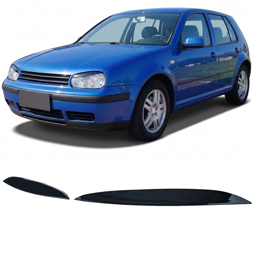 Palpebre Fari Sguardo Cattivo Neri Lucidi per Volkswagen Golf 4 1997-2003