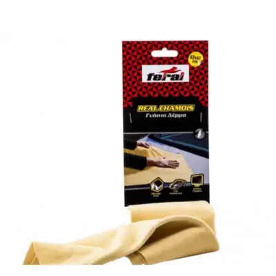 Panno in Pelle Chamois 62x41 cm Universale 1 Pezzo