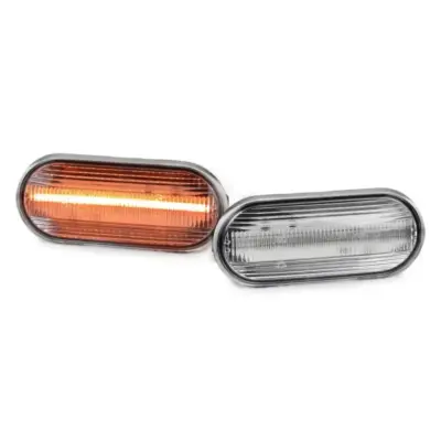 Parafango con Indicatori Laterali LED Dinamiche Bianchi 2 Pezzi per VW Golf