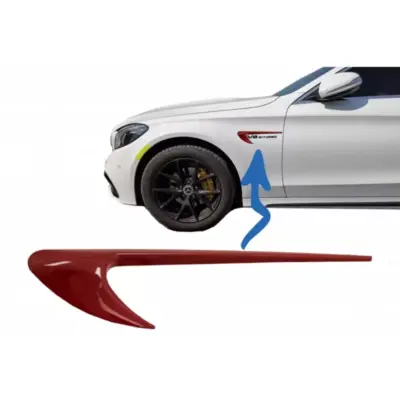 Parafango Laterale con Prese D'aria Rosse per Mercedes Classe C W205 S205