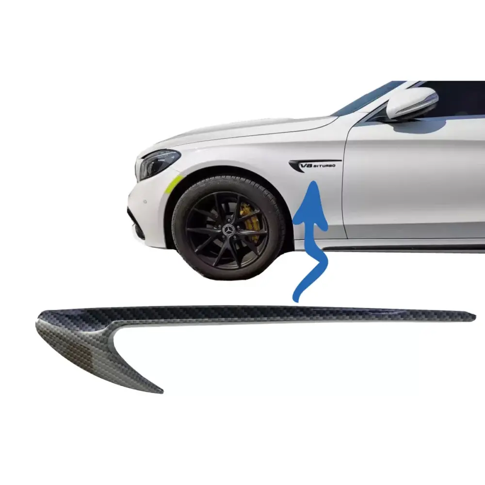 Parafango Laterale Effetto Carbonio per Mercedes Classe C W205 S205 e Classe