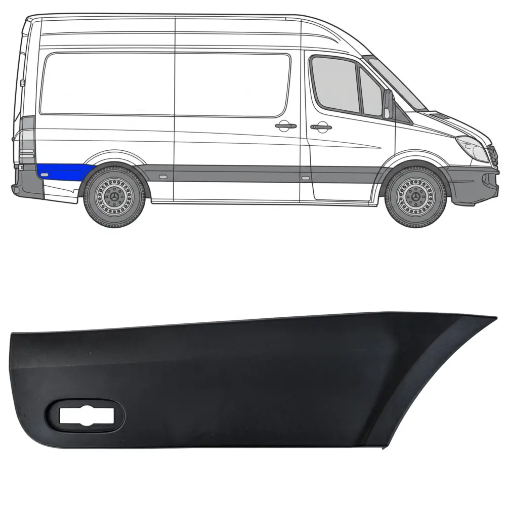 Parafango Posteriore Destro per Mercedes Sprinter 906 06-18 L2