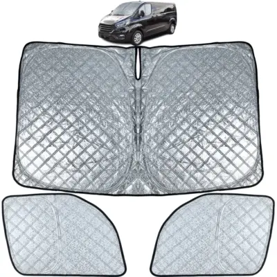 Parasole 3 Pezzi per Ford Transit Custom 2018-2023, Protezione Sole e Privacy