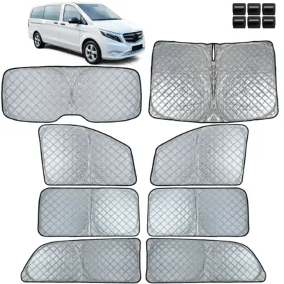 Parasole 8 Pezzi per Mercedes Vito W447 (2014-2023) con Protezione Termica