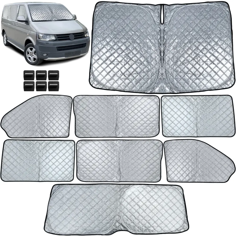Parasole 8 Pezzi per Volkswagen T5 T6 (2003-2019) Furgone Cassone, Privacy