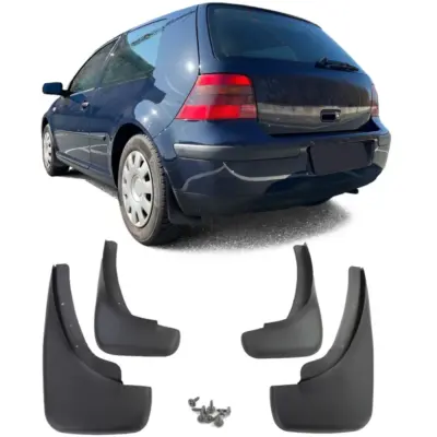 Paraspruzzi Anteriori e Posteriori Neri per Volkswagen Golf 4 97-06 Golf 5 05-09
