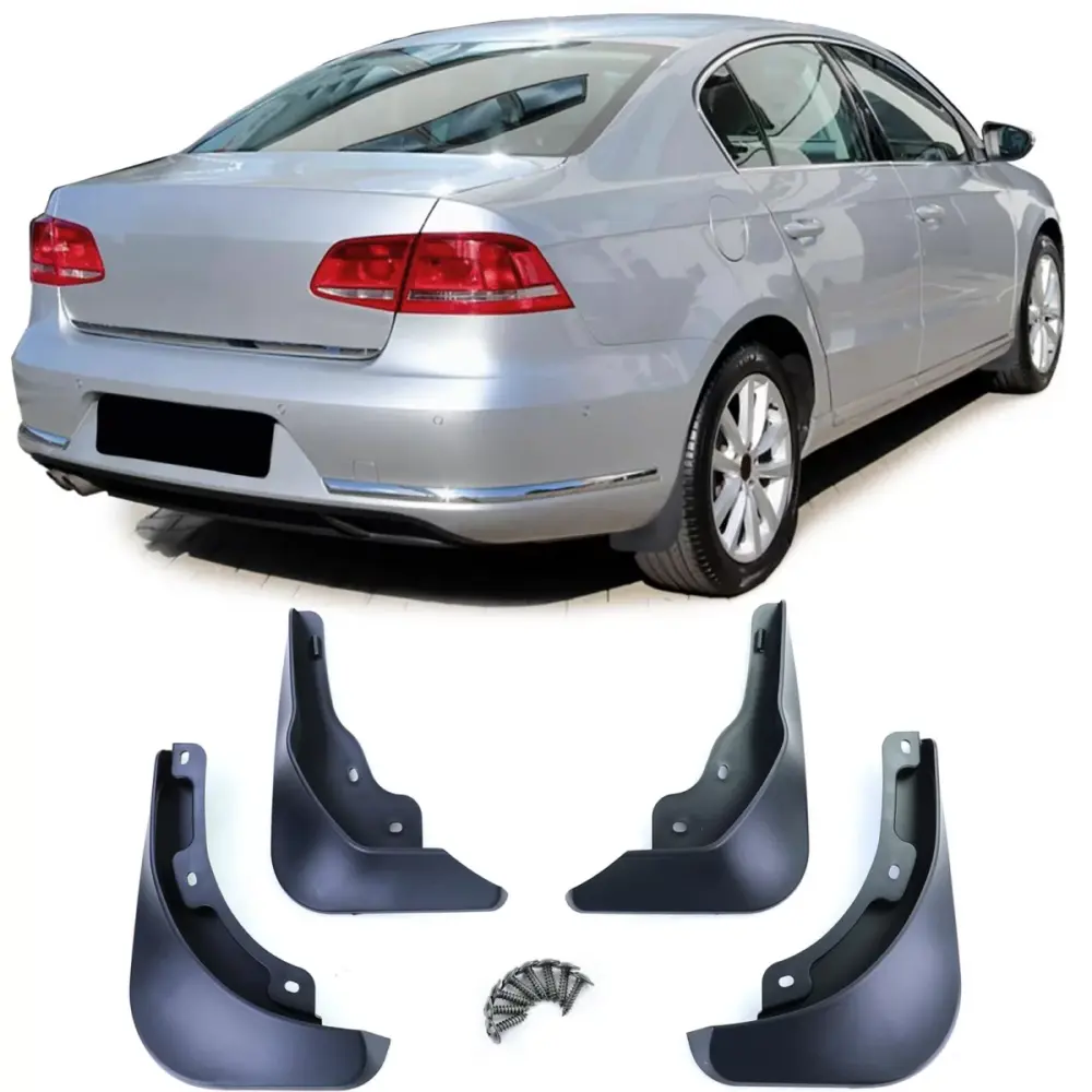 Paraspruzzi Anteriori e Posteriori Neri per Volkswagen Passat B7 3C 10-14