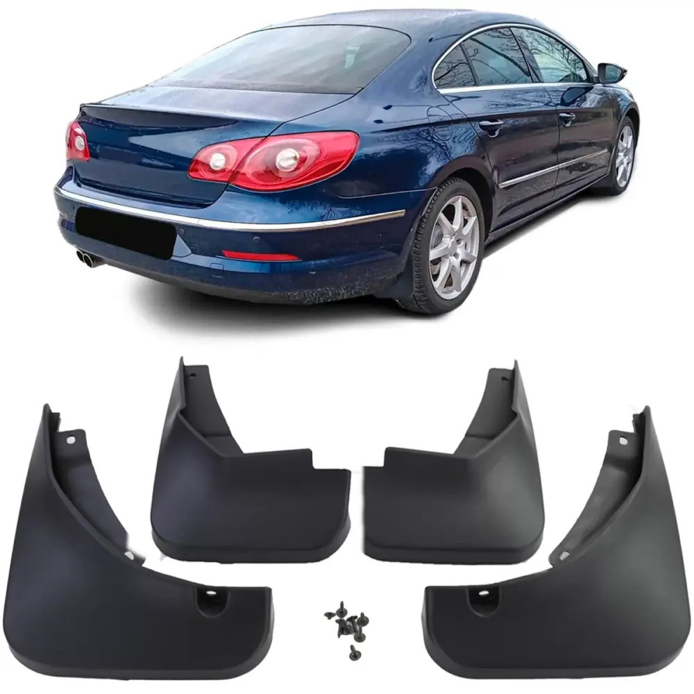Paraspruzzi Anteriori e Posteriori Neri per Volkswagen Passat Cc 35 08-12