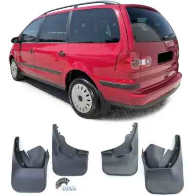 Paraspruzzi Anteriori e Posteriori Neri per Volkswagen Sharan 7M 04-10