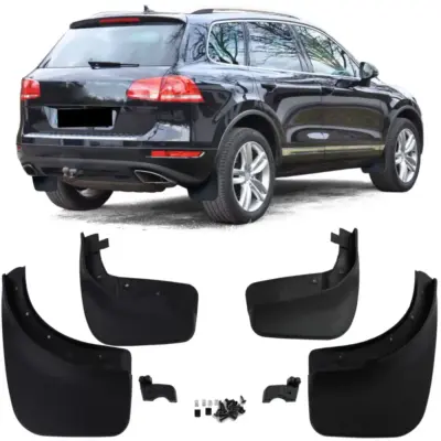 Paraspruzzi Anteriori e Posteriori Neri per Volkswagen Touareg II 7P 2010-2018