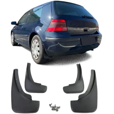 Paraspruzzi Set Anteriore e Posteriore Neri per Volkswagen Golf 4 97-06 Golf 5