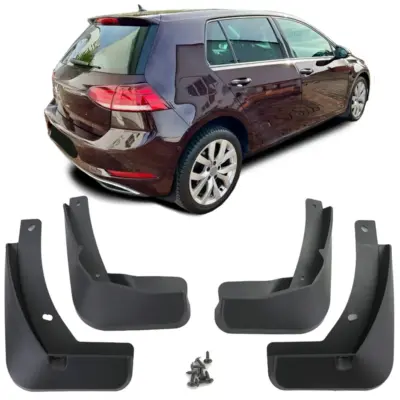 Paraspruzzi Set Anteriore e Posteriore Neri per Volkswagen Golf 7.5 17-19