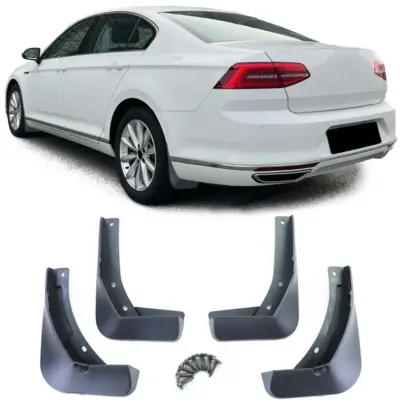 Paraspruzzi Set Anteriore e Posteriore Neri per Volkswagen Passat B8 3G 14-19