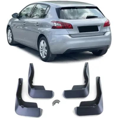 Paraspruzzi Set Anteriore e Posteriore Nero per Peugeot 308 T9 Pre-restyling