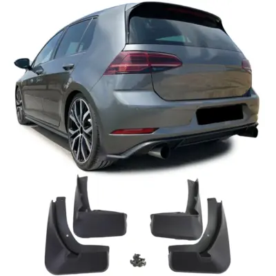 Paraspruzzi Set Anteriore e Posteriore Nero per Volkswagen Golf 7 GTI GTD