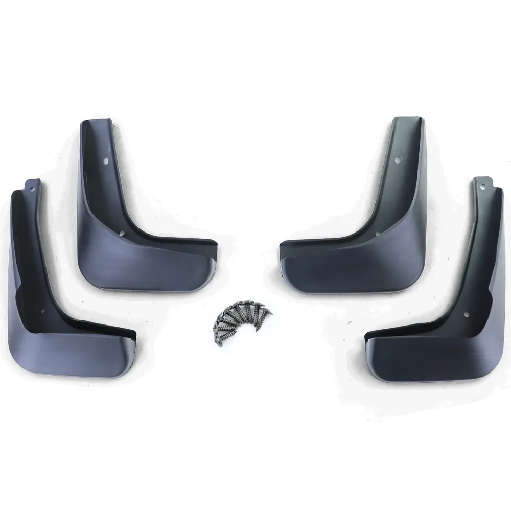 Paraspruzzi Set Anteriore e Posteriore Nero per Volkswagen Polo 6R 2009-2014