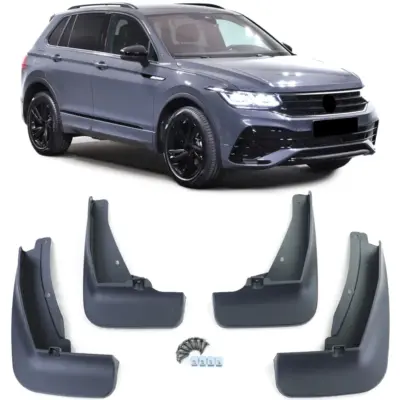 Paraspruzzi Set Anteriore e Posteriore Nero per Volkswagen Tiguan R-Line 20-23