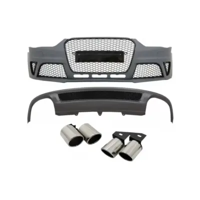 Paraurti Anteriore con Diffusore e Terminali RS4 Design per Audi A4 B8 Facelift