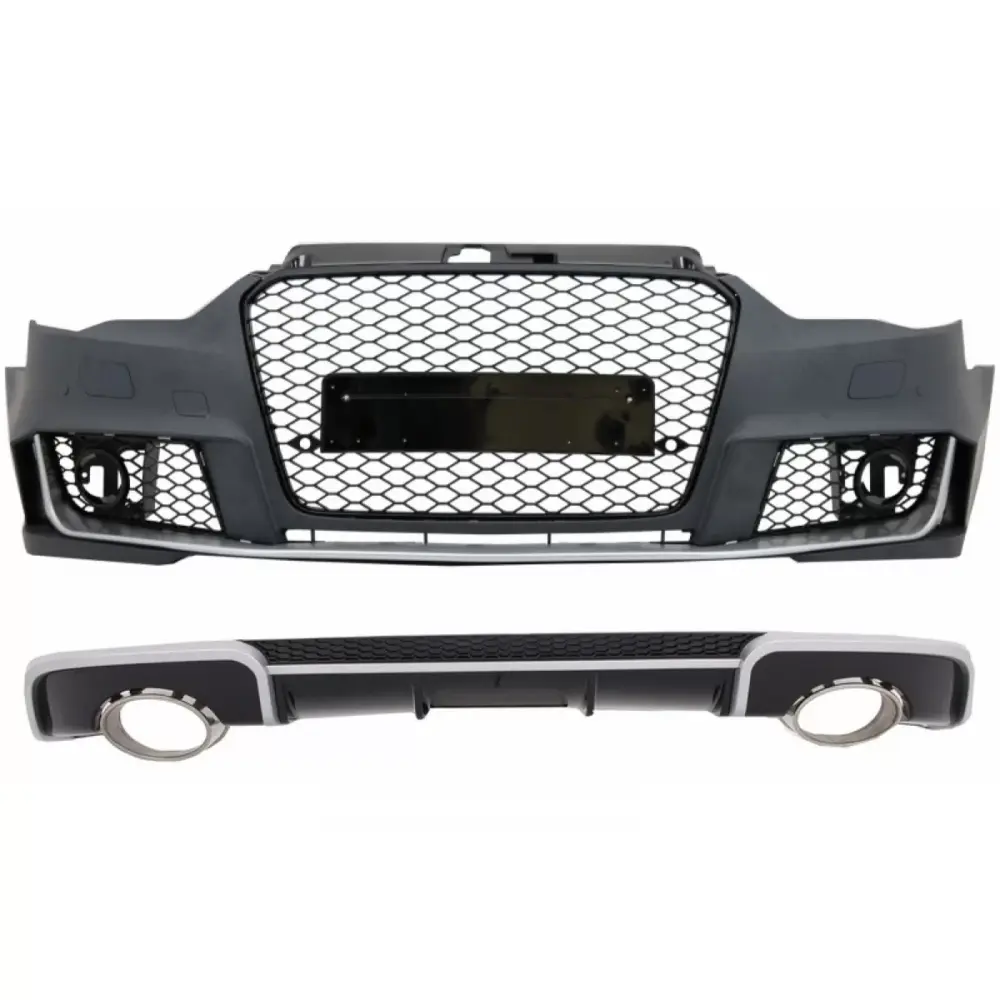 Paraurti Anteriore con Diffusore Posteriore e Terminali Scarico Audi A3 8V