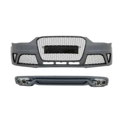 Paraurti Anteriore con Diffusore Posteriore e Terminali Scarico RS4 Audi A4 B8